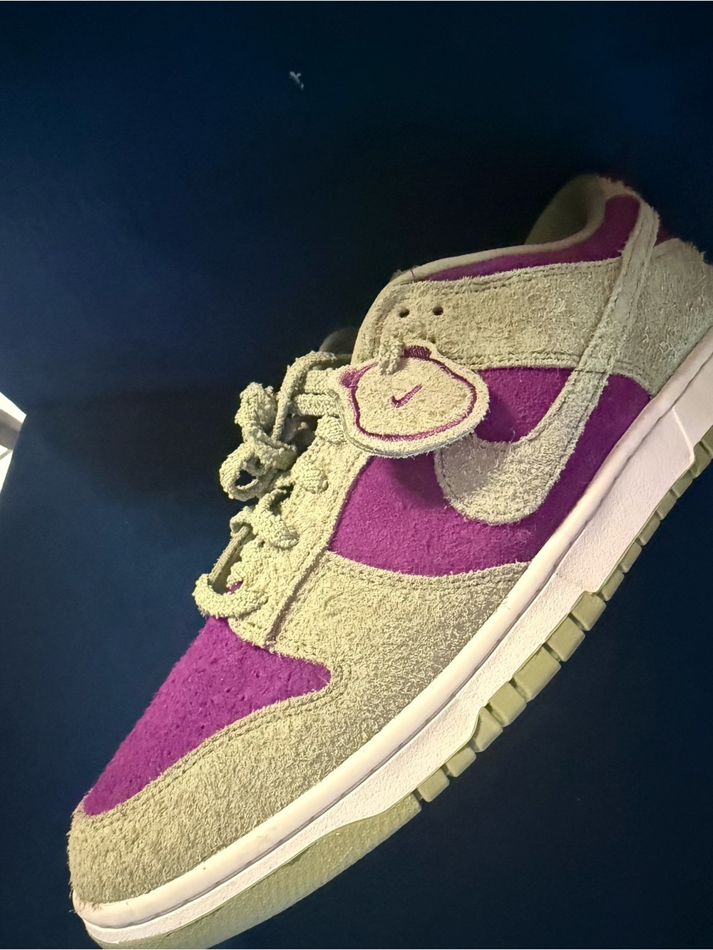Nike Kids Suede Low-Top Sneakers in Purple and Tan